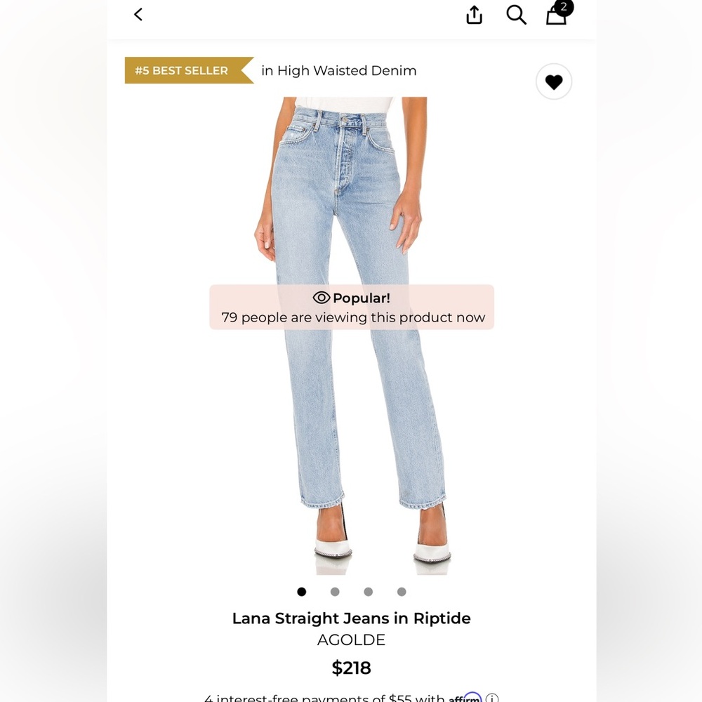 Agolde Women's Straight Leg Jeans - Light Blue